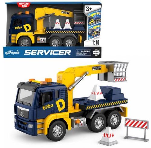 cumpără Mașină Wenyi WY1121A 1:10 Camion de serviciu cu macara cu fricțiune (lumini/sunete) în Chișinău 