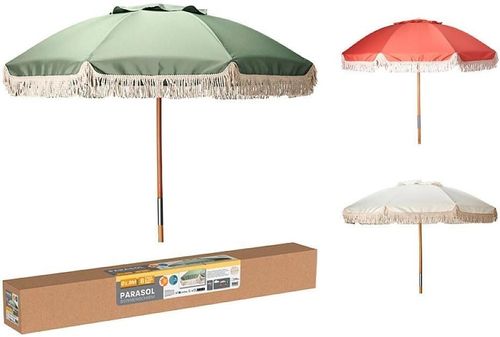 cumpără Umbrelă de gradină Promstore 33792 Umbrela de soare cu franjuri D180cm, H200cm, lemn în Chișinău 