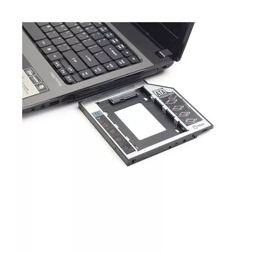 cumpără Caddy Gembird MF-95-02 Universal SATA 3.0 2nd HDD 12.7mm For 2.5 SSD Case HDD Enclosure With LED For Laptop DVD CD ROM (Adaptor pentru instalarea dispozitivelor de 2,5" într-un compartiment de unitate pentru laptop de 9,5 mm, plastic, metal) în Chișinău 