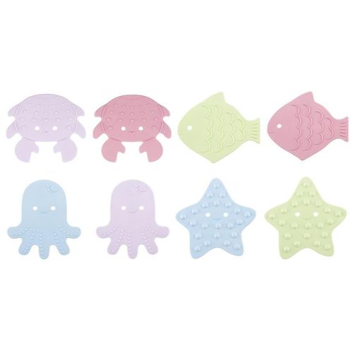 cumpără Accesoriu pentru baie Roxy Kids RBM-008-SA Covorașe antiderapante mini cu animale marine, culoare pastel, 8 buc. în Chișinău 