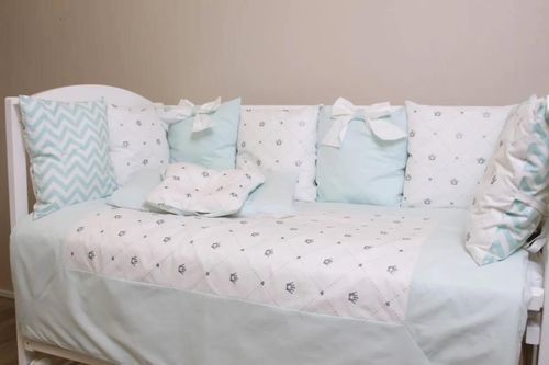 купить Детское постельное белье PernaMea Set lenjerie 8 piese Perne Turcoaz (PM.101650/3) в Кишинёве 