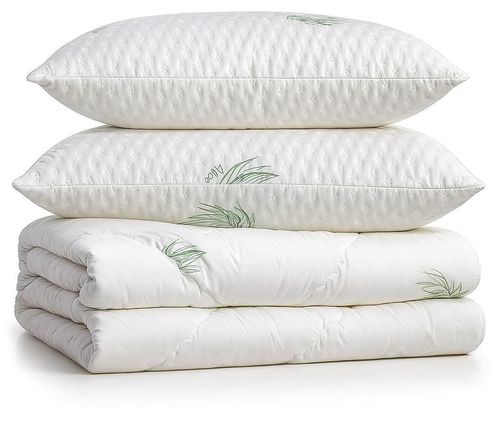 купить Домашний текстиль Somnart 023766 Set Aloe Vera Welpy/RH, pilota 220x200cm (350gr) + Perna 50x70cm в Кишинёве 
