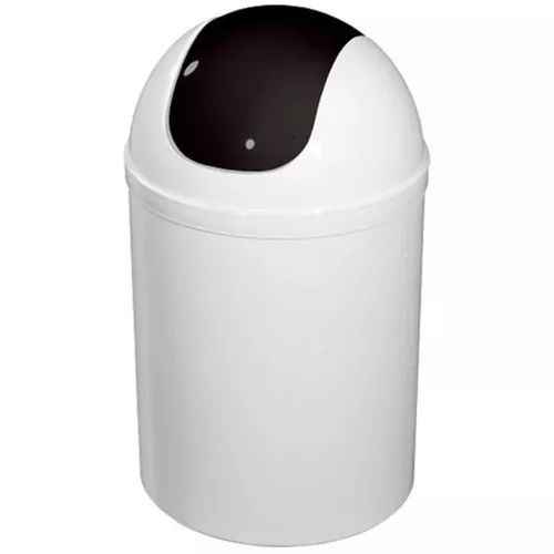 купить Урна для мусора Bisk 07546 5L, alb, capac negru, PP в Кишинёве 