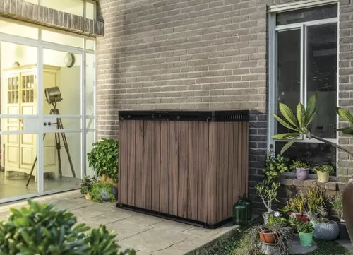 cumpără Căsuţă de grădină Keter 57682 Deco SIO Darwin 1150L, 141x82x120cm, nuc în Chișinău 