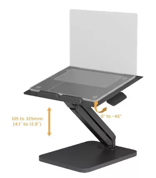 купить Подставка для ноутбука Brateck DWS36-01 Gas Spring Sit-Stand Desk Converter, Black в Кишинёве 