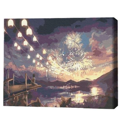 cumpără Tablou pe numere BrushMe RBS52192FC 30x40cm (fără cutie) Atmosferă de vacanță în Chișinău 