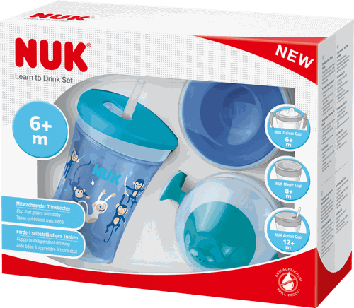 Set NUK Learn to drink (6+luni) albastru 