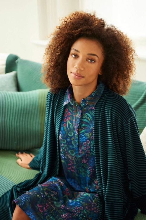 купить Домашний текстиль Pip Studio 51.503.572 Daaltje Long Sleeve Nightdress Querida Dark Blue L Dark Blue в Кишинёве 