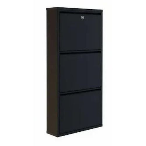 cumpără Raft pentru încălțăminte Trendy Locking 3 Piece Metal-Black, 50x103x15cm în Chișinău 