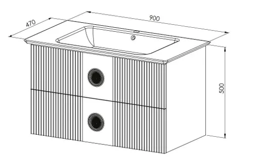cumpără Dulap pentru lavoar Martat Vanity 90 white în Chișinău 