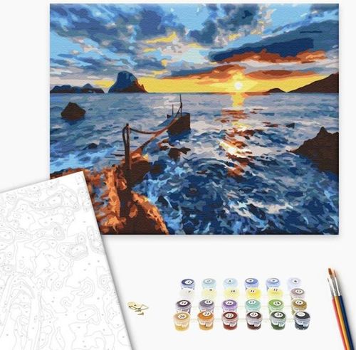 купить Картина по номерам BrushMe BS24594 40x50 cm (în cutie) La apus в Кишинёве 