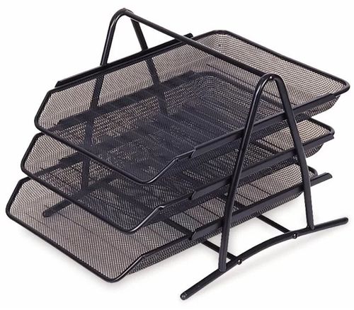 купить Лоток для документов miscellaneous LL209014 Set 3 tavite suprapozabile Luromax, metal, negru в Кишинёве 