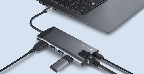 cumpără Adaptor de rețea USB Natec NMP-1690 Hub USB-C Multiport Adapter 8 In 1 în Chișinău 