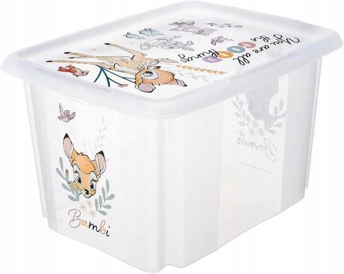 купить Короб для хранения Keeeper Bambi Transparent (12238001) 30L для игрушек в Кишинёве 