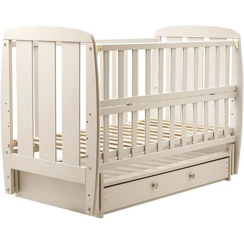 купить Кроватка Дубик-М Sharik Sertar Maiatnik(Шухляда) Слон.Кость в Кишинёве 