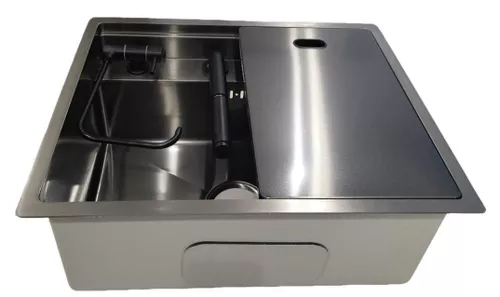 купить Мойка кухонная Backer Combo 550-45073 Nano Black в Кишинёве 