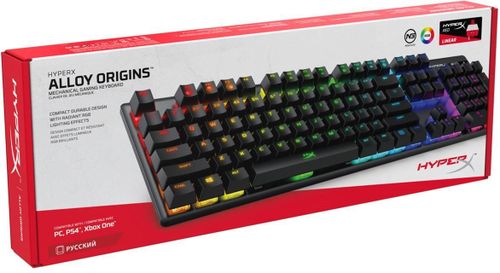 cumpără Tastatură HyperX HX-KB6RDX-RU, Alloy Origins RGB, HyperX Red switch în Chișinău 