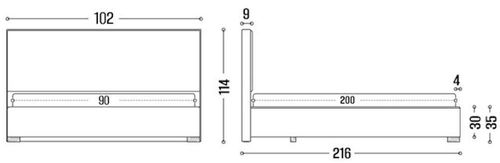 купить Кровать my-STYLE my-Sia 90x200 (P15D90M08) в Кишинёве 