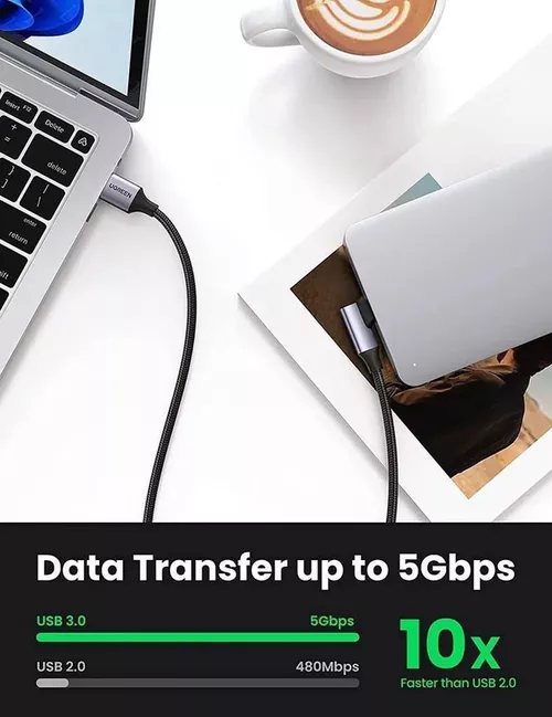 купить Кабель для моб. устройства Ugreen 20299 USB to 90° Type-C 2.0 3A 36W 1M US385, Black в Кишинёве 