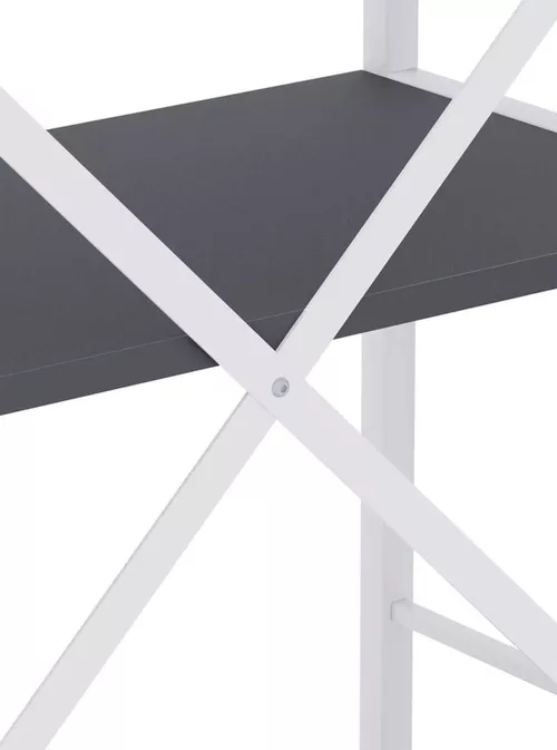 cumpără Raft de birou Nex Home Raft metalic Loft 1800x600x240mm, 6 polite PAL, White/ Anthracite în Chișinău 
