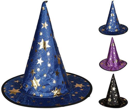 купить Декор Promstore 53734 Palarie vrajitoare Halloween cu stele, 32X32cm, textil в Кишинёве 