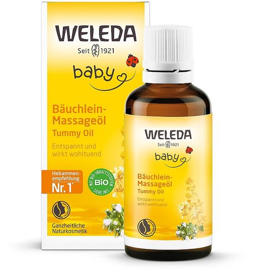 Детское масло для массажа животика Weleda Baby с календулой 50 мл 