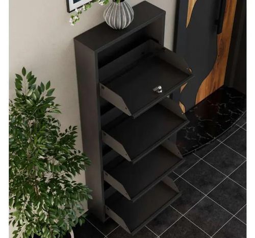 cumpără Raft pentru încălțăminte Trendy Locking 4 Piece Metal-Anthracite, 50x136x15cm în Chișinău 