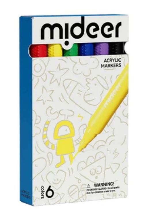 cumpără Set de creație Mideer MD3387 Set markere acrilice, 6 culori în Chișinău 