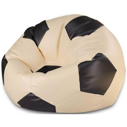 купить Кресло-мешок BeanBag BM6085, Mяч из экокожи Ares, XL, бежевый с коричневым в Кишинёве 