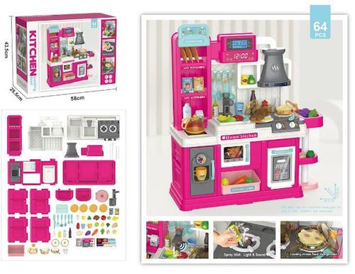 cumpără Bucătărie și veselă de jucărie Essa 8086A Tânărul bucătar, bucătărie interactivă cu accesorii, 64elem în Chișinău 