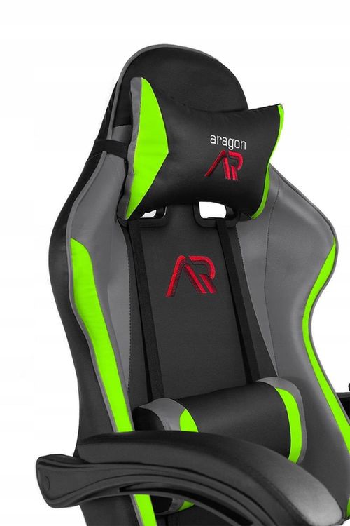 cumpără Fotoliu de birou Jumi CM-439955 ARAGON, Negru/verde/gri în Chișinău 