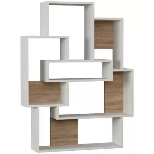 cumpără Raft de birou Trendy Barce, Alb, Stejar 101x132x22cm, raft de carti în Chișinău 