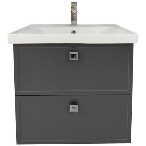 cumpără Dulap pentru lavoar Mashtab 11867 Alicante cu 2 sertare 60cm Antracit Mat în Chișinău 