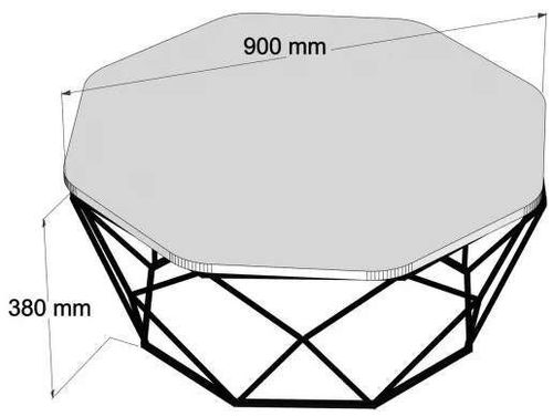 купить Журнальный столик Trendy Даймонд, белый 90x38x90 см в Кишинёве 
