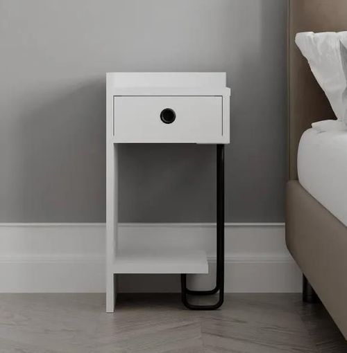 cumpără Noptieră Trendy Sirius Left, Alb v2, 32x61x30cm (GTR001511) în Chișinău 