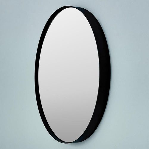 купить Зеркало для ванной Bayro Tunis круглое 600x600 в металлической рамке черное в Кишинёве 