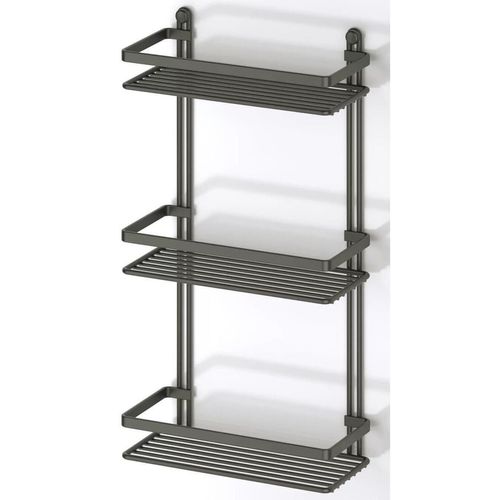 купить Полка для ванной Teknotel ES065n 3 niveluri metal negru 12x25x76 cm в Кишинёве 