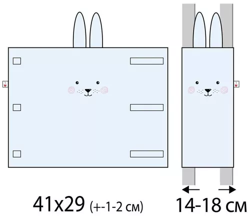 cumpără Pătuț Veres 154.05.10 Комплект Фэнс-бампер 6ед. Summer bunny blue 30*17 în Chișinău 