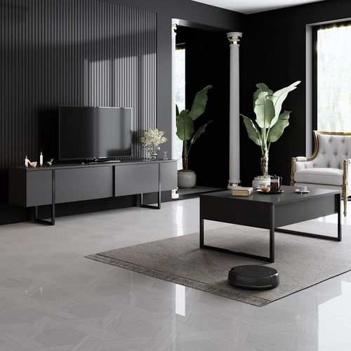 купить Журнальный столик Hanah Home Luxe Anthracite Black в Кишинёве 