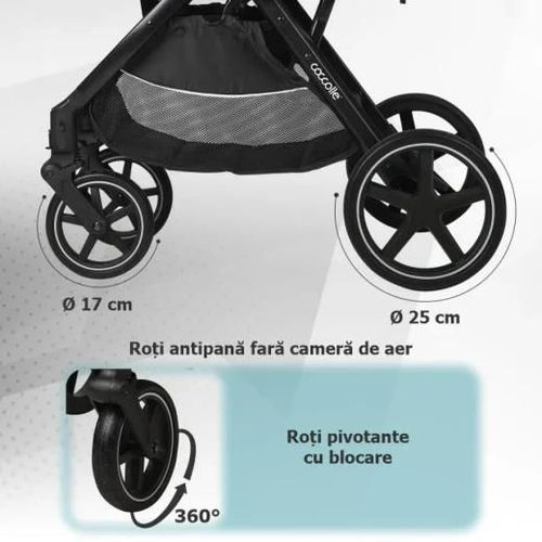 cumpără Сărucior pentru copii Coccolle Amani iSize Anthracite, 3in1 cu landou transformabil în Chișinău 