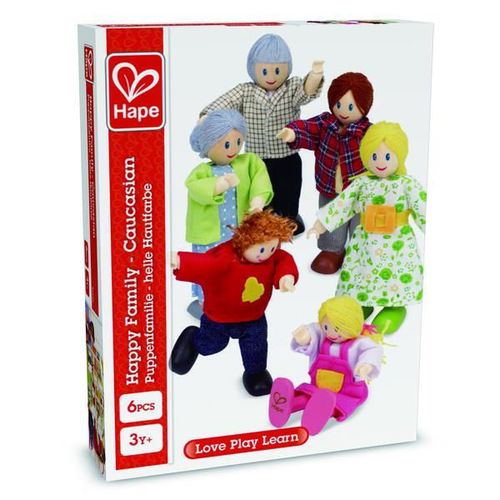 купить Кукла Hape E3500 Set de papusi Happy Family Caucasian в Кишинёве 