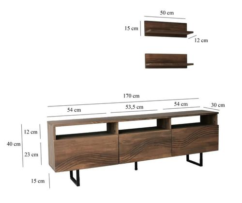 cumpără Comodă TV Trendy Onda, Nuc 170x40x30cm în Chișinău 