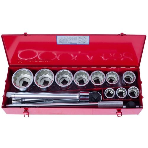 купить Набор ручных инструментов King Tony 8015SR набор 1" торцевых головок 12 гран. дьюймовых и принадлежностей, 14 пр. в Кишинёве 