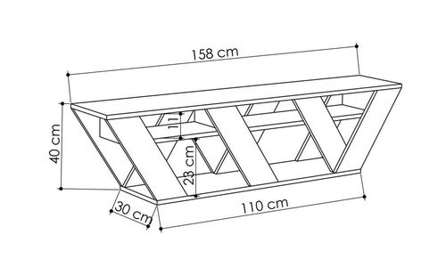 cumpără Comodă TV Trendy Ralla, Antracit 158x40x30cm în Chișinău 