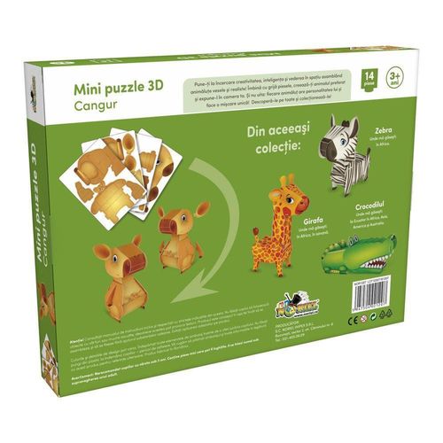cumpără Set de construcție Noriel NOR1207 Mini Puzzle 3D Cangur în Chișinău 