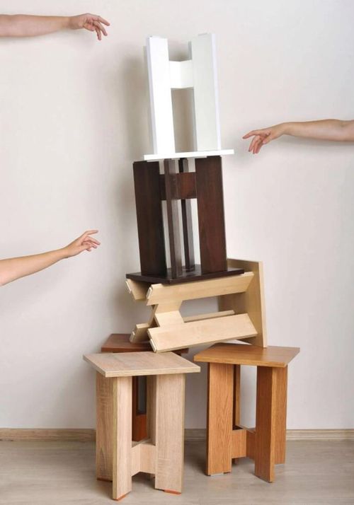 cumpără Scaun Fabrik Home Табурет ламинатный Белый ясень în Chișinău 