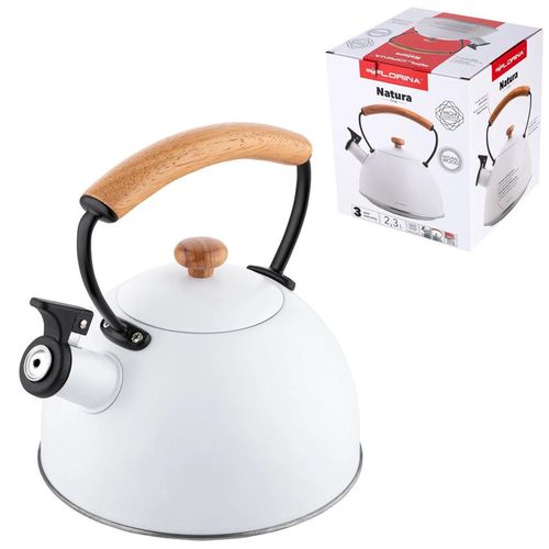 cumpără Ceainic aragaz Florina NATURA LINE WHITE, 2,3L în Chișinău 