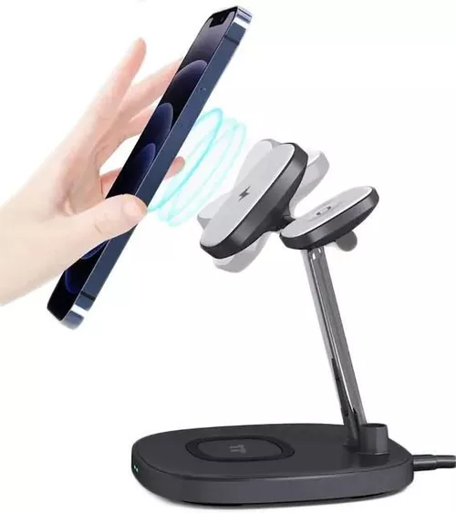 купить Зарядное устройство беспроводное WIWU WWCM8BK 4 in 1 M8, Black в Кишинёве 