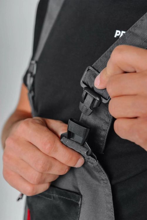 cumpără Echipament de protecție personală Profmet 365713 Salopeta de lucru, 65% poliester / 35% bumbac, sur/negru/rosu, M în Chișinău 