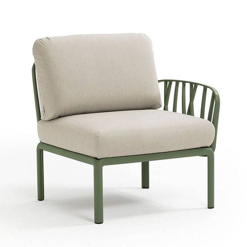 купить Кресло модуль правый / левый с подушками c водоотталкивающей тканью Nardi KOMODO ELEMENTO TERMINALE DX/SX AGAVE-TECH panama 40372.16.131 в Кишинёве 